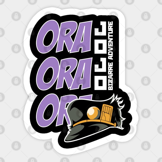 ORA ORA ORA JJBA Anime Fanart Sticker by Planet of Tees